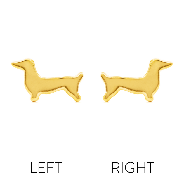 Dachshund sales earrings gold