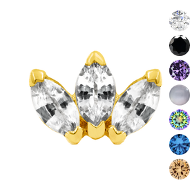 Triple Marquise Fan CZ