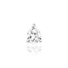 Diamond Pear - White Gold