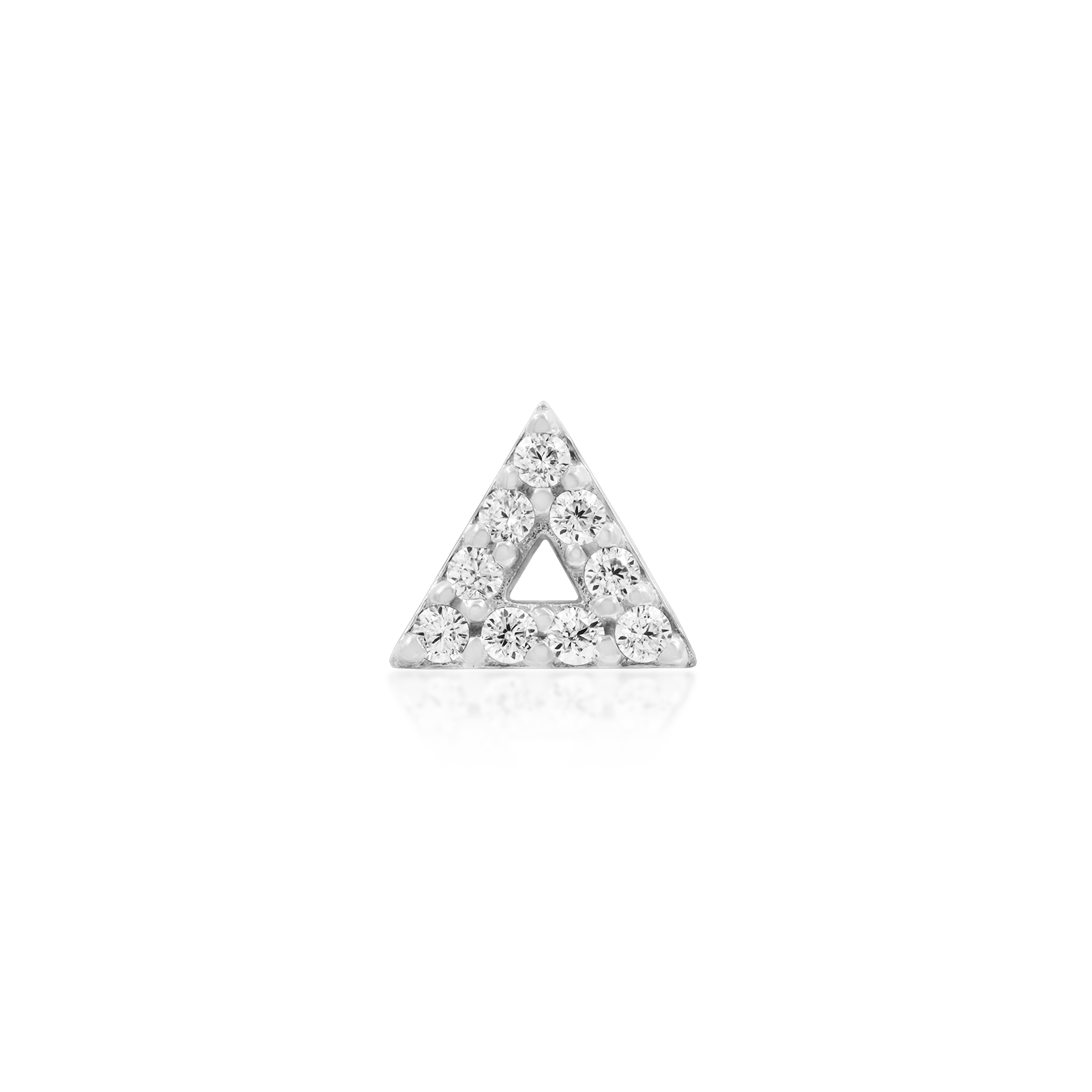 Gold Triangle with CZ stones