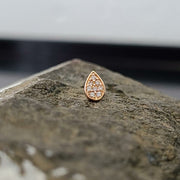 Gold Pear with CZ Stones
