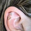 Gold Triangle with CZ stones