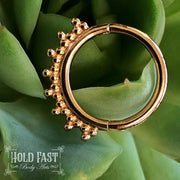 Gold Tri-Bead Seam Ring