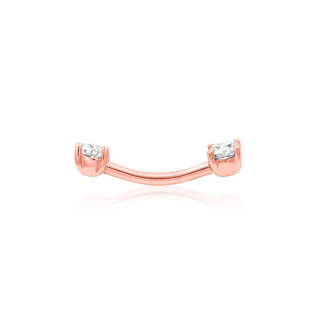 Empress Curved Gem Barbell (Internally Threaded) – Junipurr