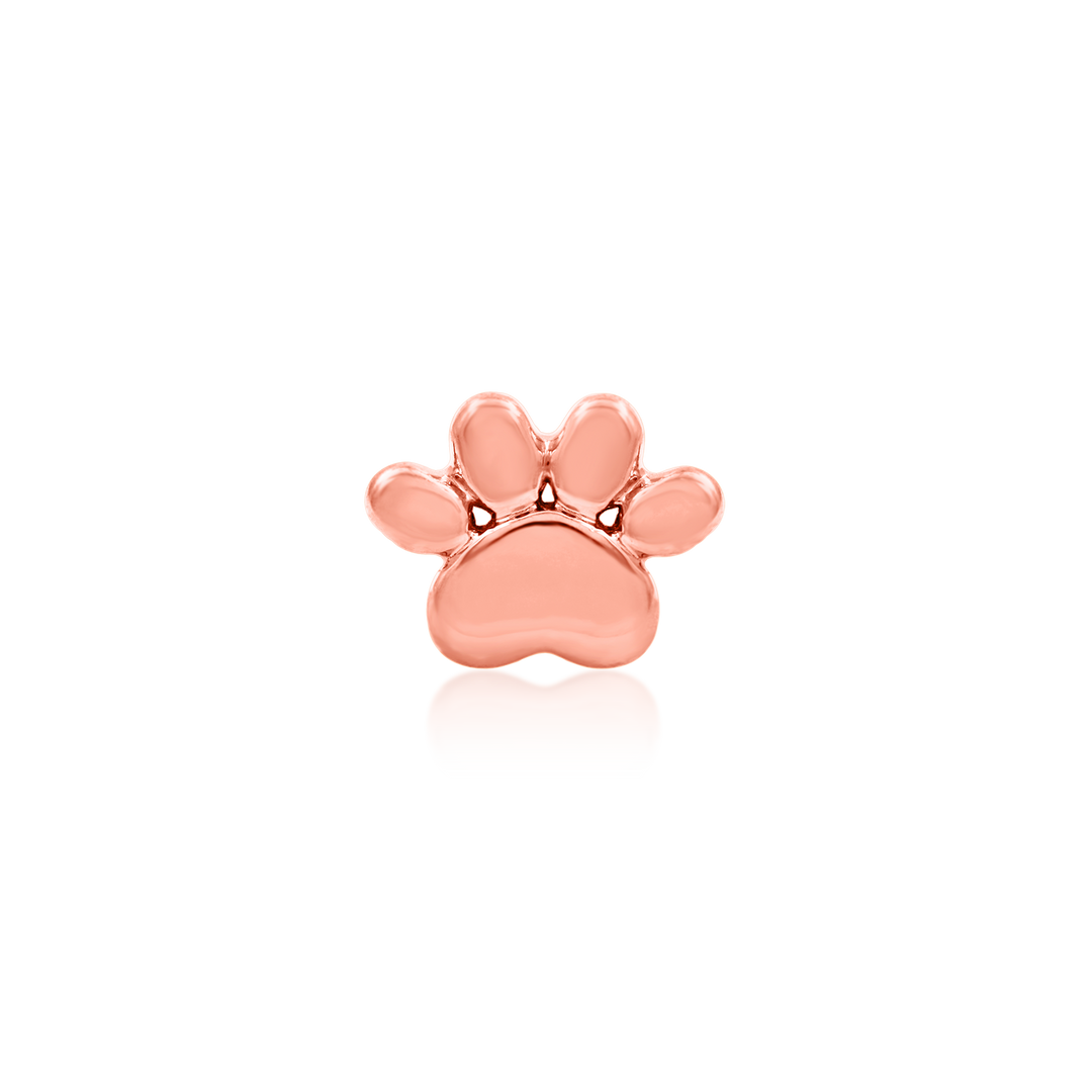 Dog paw earrings rose gold discount