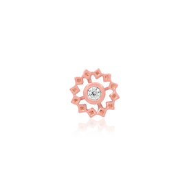 Gold Wheel with CZ stone - Rose Gold