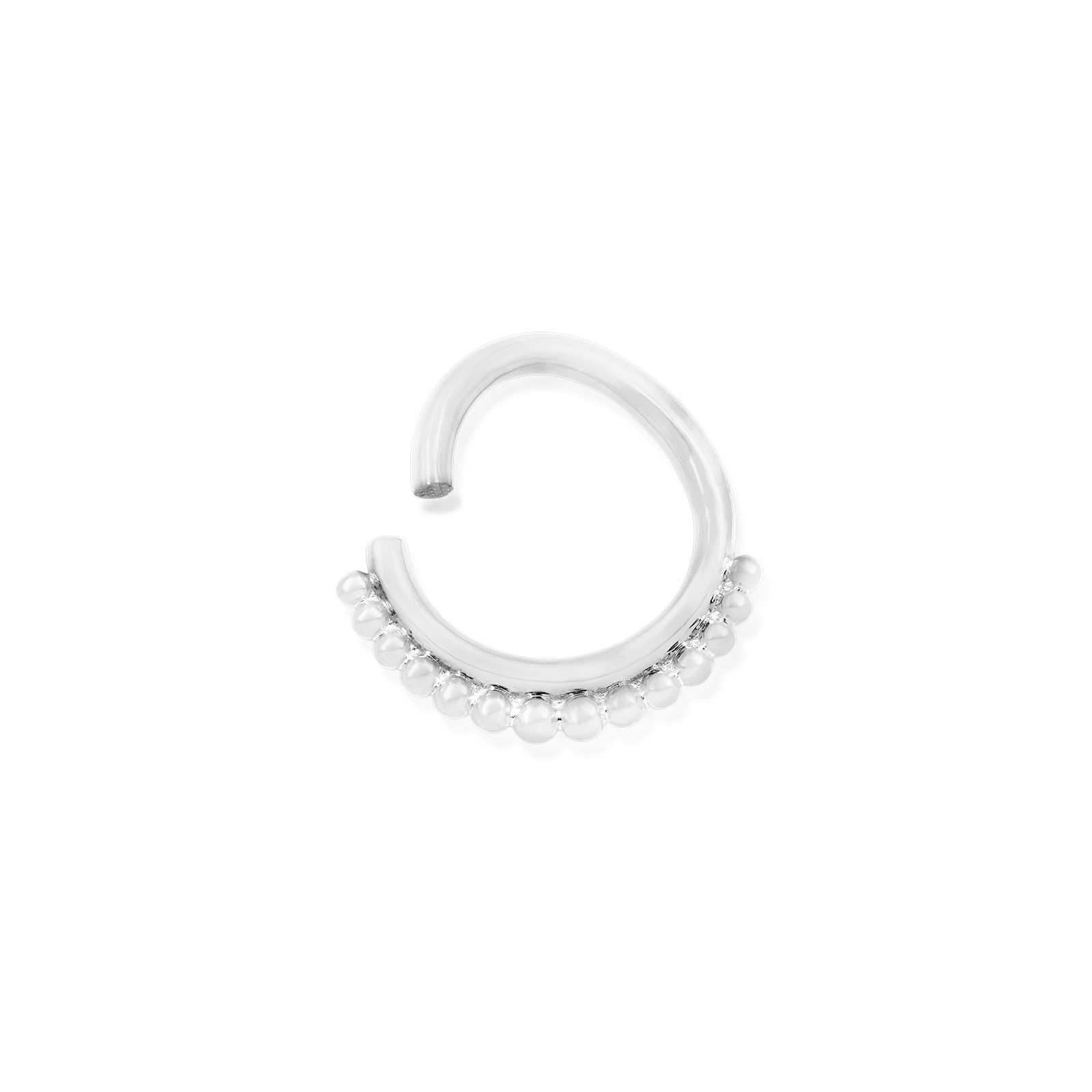 Gold Beaded Seam Ring (16G)