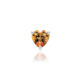 Dark Champagne Heart - White Gold