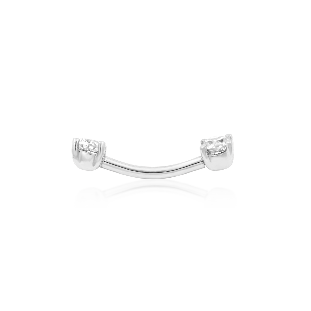 Empress Curved Gem Barbell (Internally Threaded) – Junipurr