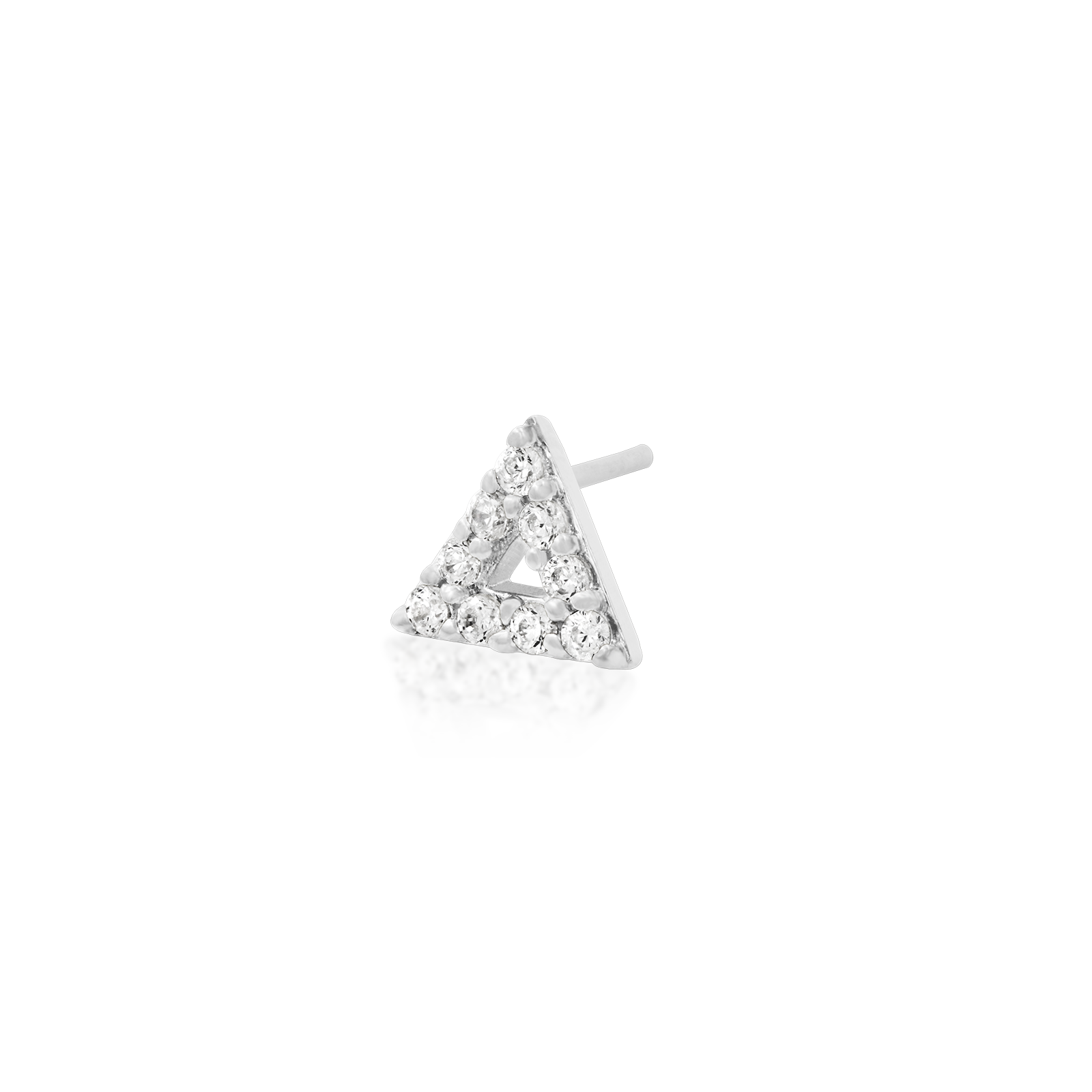 Gold Triangle with CZ stones