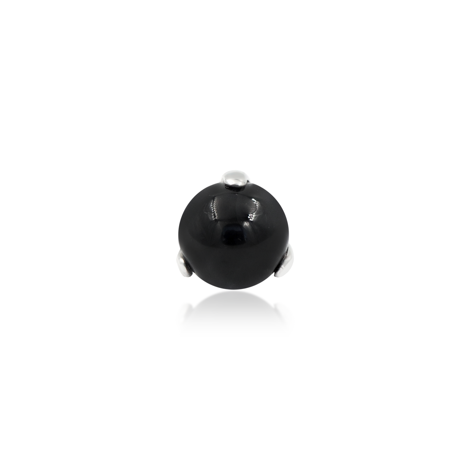 Prong-Set Ball with Black Onyx