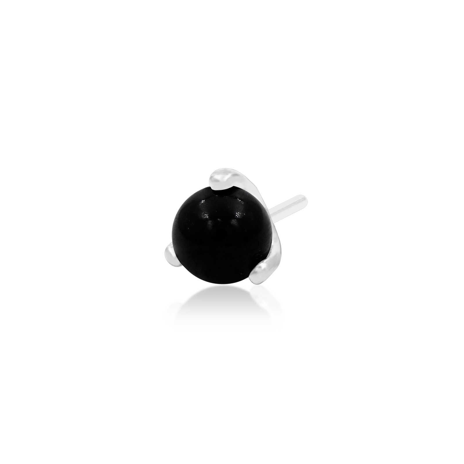 Prong-Set Ball with Black Onyx