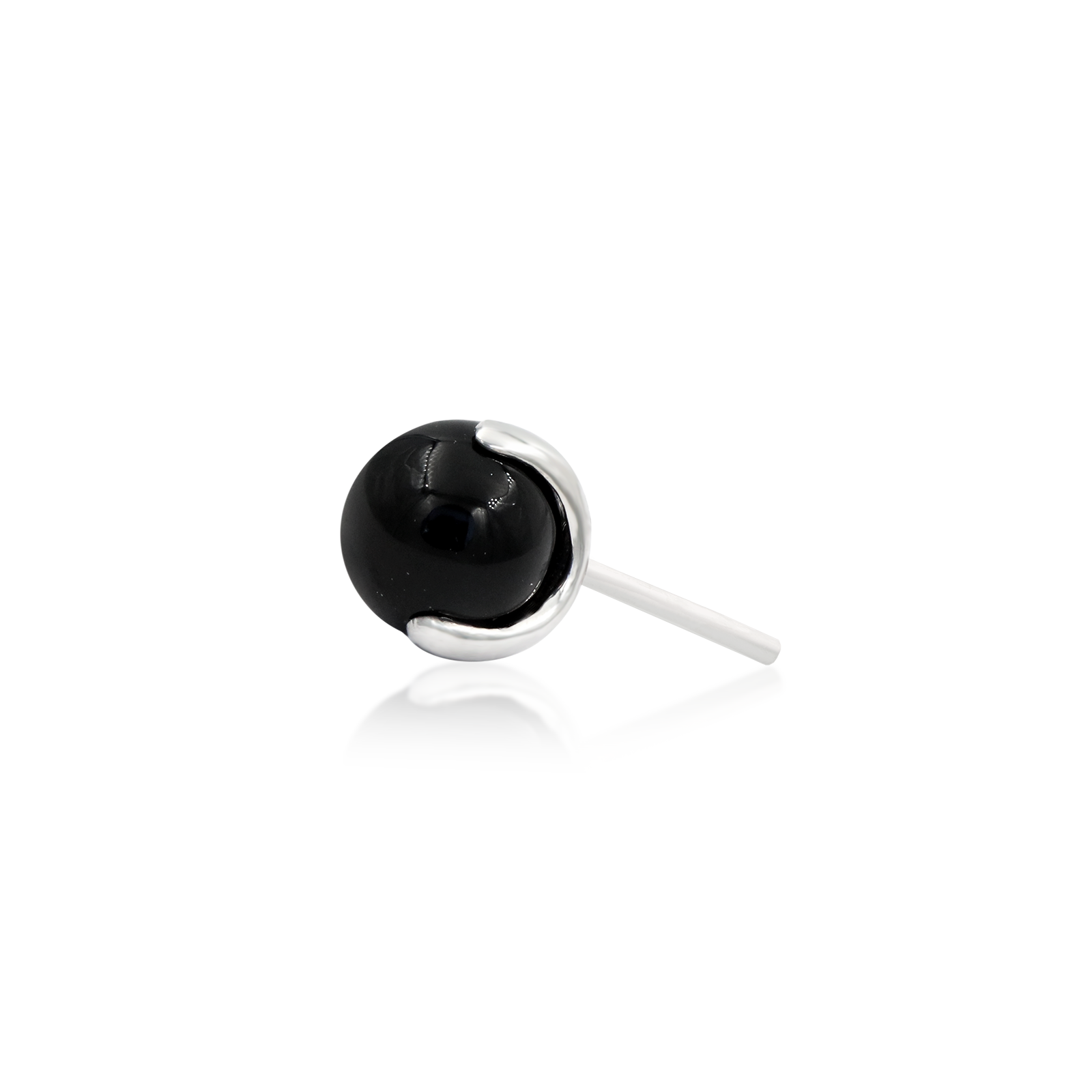Prong-Set Ball with Black Onyx