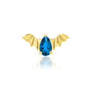 Bat with Light Sapphire Blue CZ