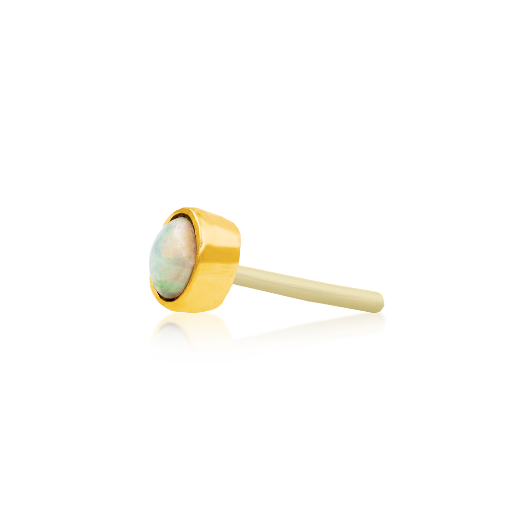 Bezel-set cup with Opal – Junipurr Jewelry