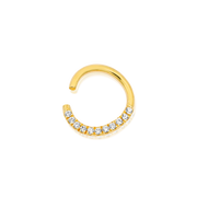 Gold CZ Seam Ring (16G)