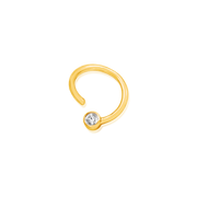 Gold Ring with Fixed CZ (16G & 18G)