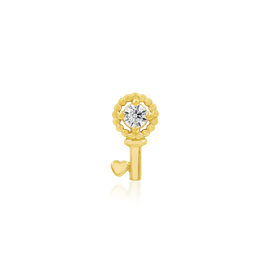 Gold Key with Heart