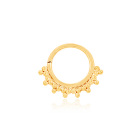 Gold Tri-Bead Seam Ring