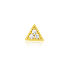 Gold Triangle with 3 CZ stones
