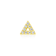 Gold Triangle with CZ stones