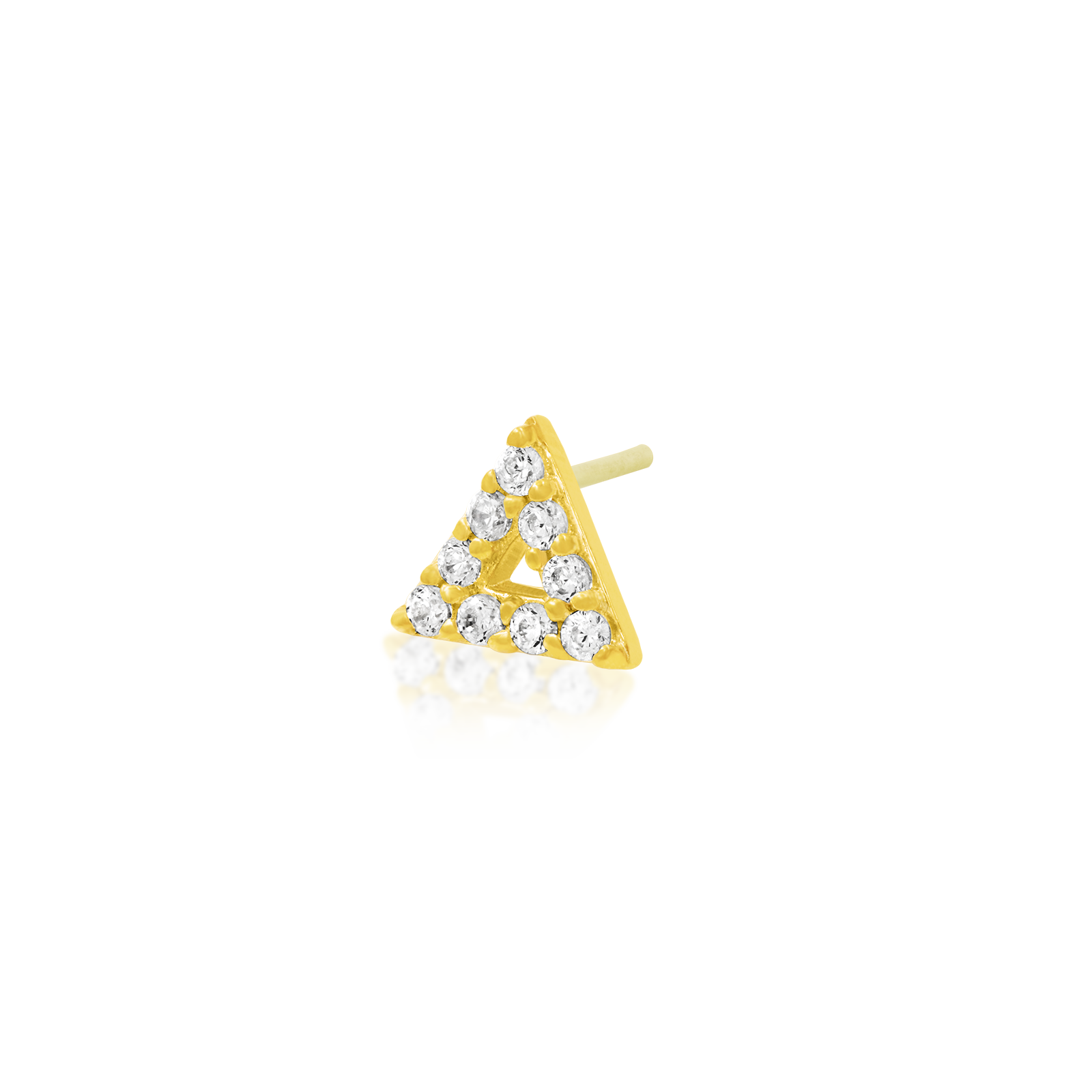 Gold Triangle with CZ stones