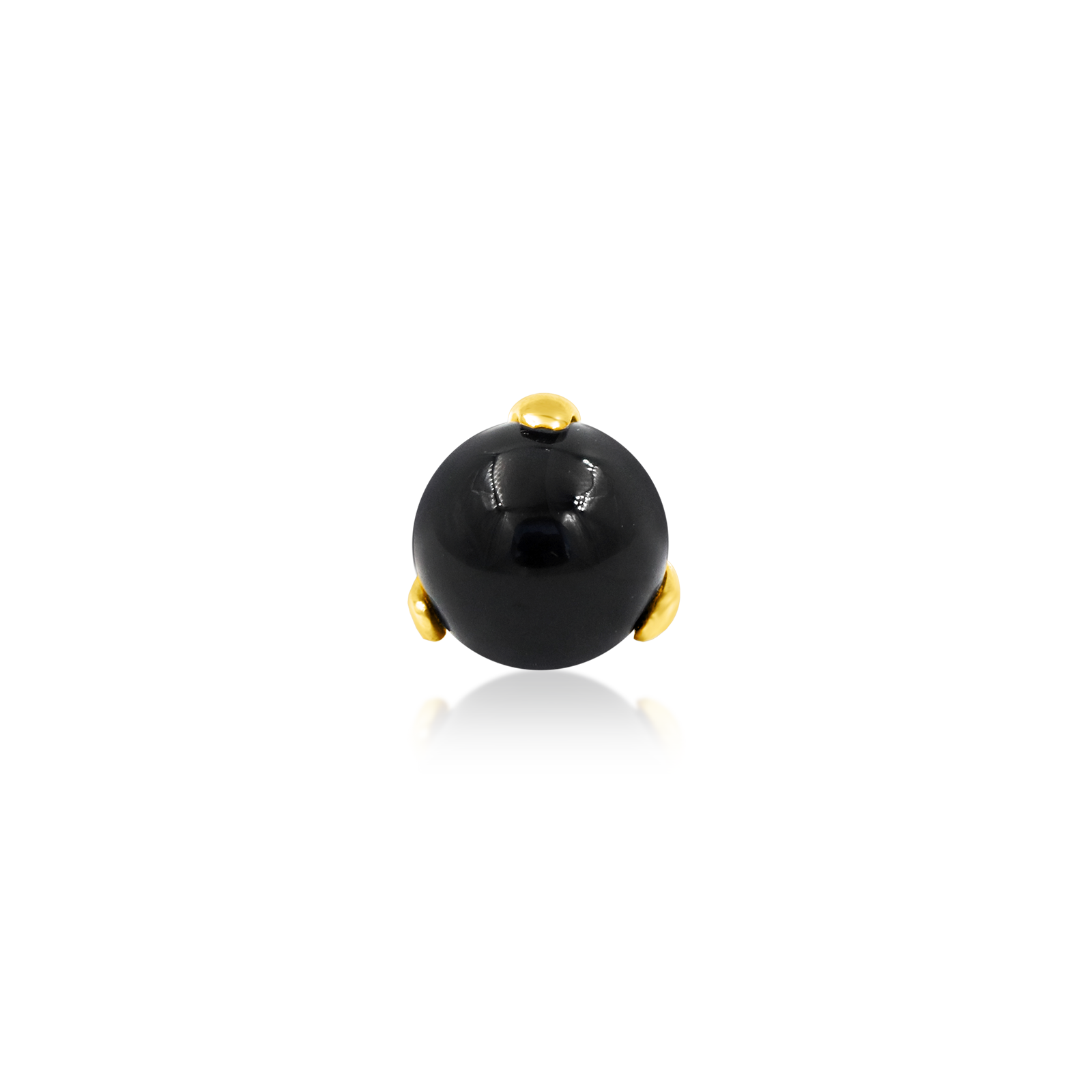 Prong-Set Ball with Black Onyx