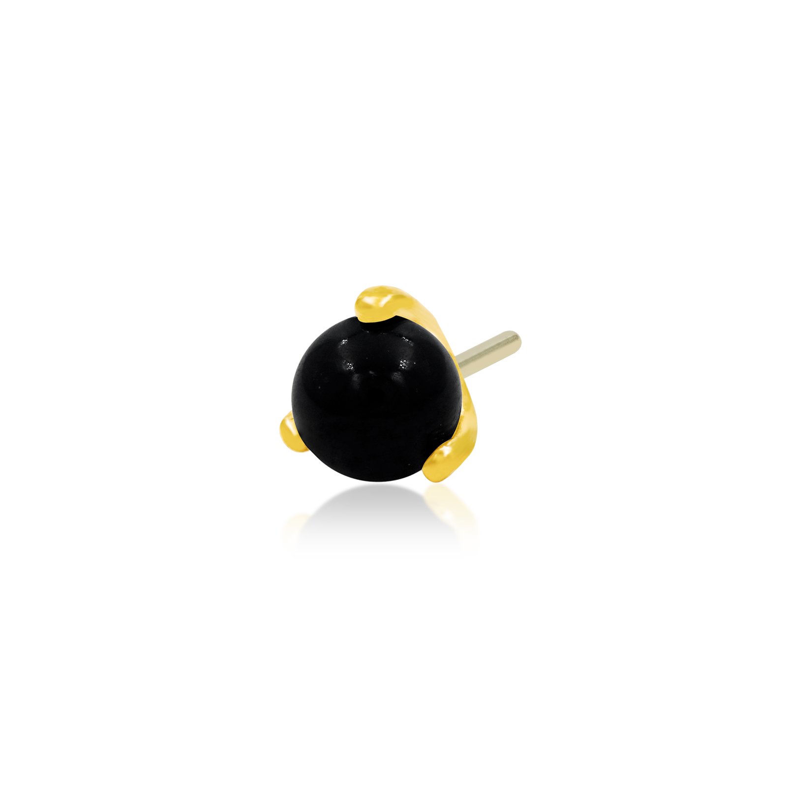Prong-Set Ball with Black Onyx