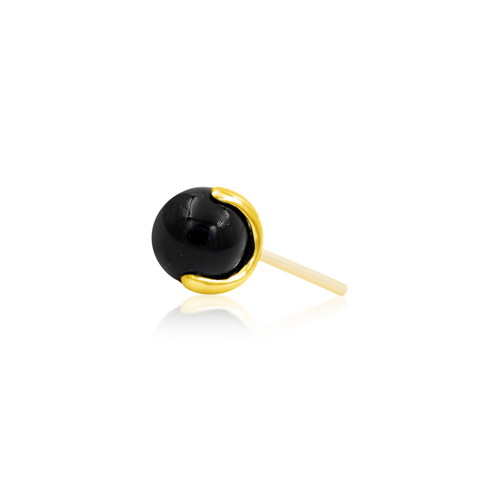 Prong-Set Ball with Black Onyx